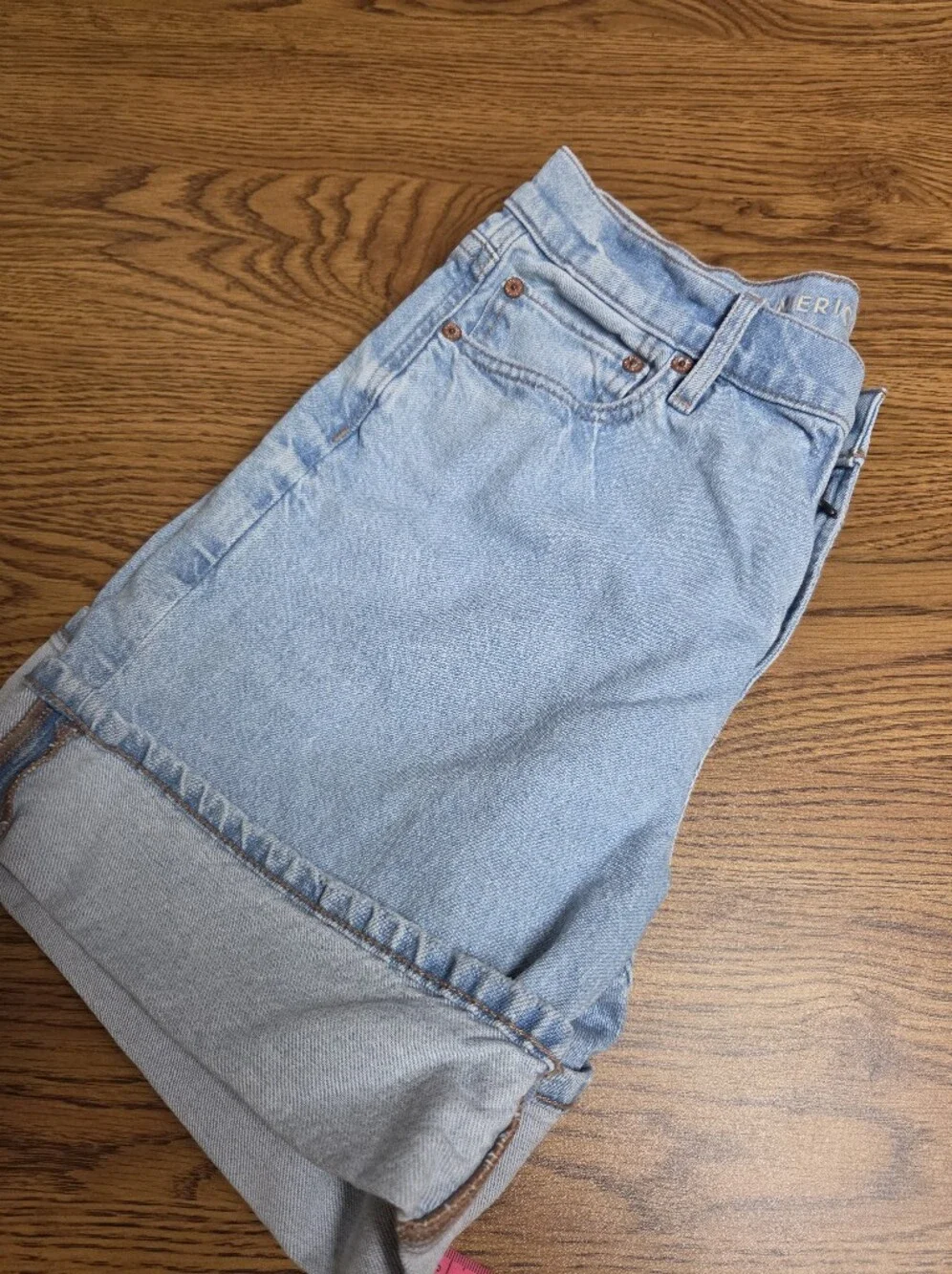 American Eagle Outfitters Light Blue Denim Shorts Size 4 - Picture 9 of 11